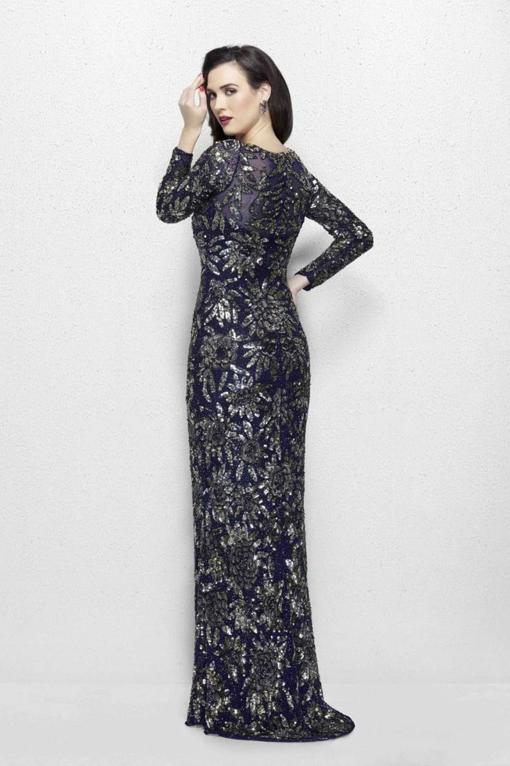 Primavera Couture 1401 Long Sleeve Sequin High Neck Formal Evening Dress 15 Primavera Couture 1401 Long Sleeve Sequin High Neck Formal Evening Dress