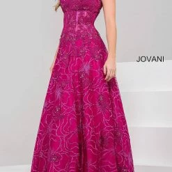 Ballgown Dresses Jovani 14913 Sweetheart Neckline Prom Dress Embellished Bodice Lace A-line Ballgown