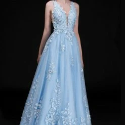 In Stock Glass Slipper Formals 1495 Size 12 Ivory Floral Embellished Wedding Dress A Line Applique Ballgown Dresses