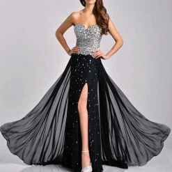 In Stock Envious Couture 15211 Size 0,2,16 A Line Formal Yellow Dress Slit Prom Embellished