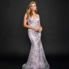 Corset Dresses Nina Canacci 1524 Long Sequin Prom Pageant Gown Evening Dress Light Pink