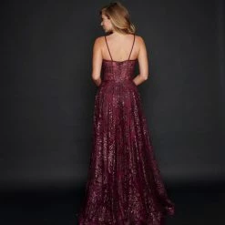 Nina Canacci 1525 Long Sequin Prom Dress A Line Pageant Gown