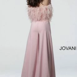 Jumpsuits & Rompers Jovani 1542 Long Wide Leg Prom Pageant Jumpsuit Ostrich Feather Jump Suit 13 Jumpsuits & Rompers Jovani 1542 Long Wide Leg Prom Pageant Jumpsuit Ostrich Feather Jump Suit