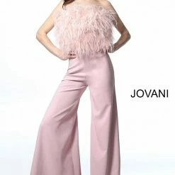 Jumpsuits & Rompers Jovani 1542 Long Wide Leg Prom Pageant Jumpsuit Ostrich Feather Jump Suit 14 Jumpsuits & Rompers Jovani 1542 Long Wide Leg Prom Pageant Jumpsuit Ostrich Feather Jump Suit