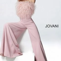 Jumpsuits & Rompers Jovani 1542 Long Wide Leg Prom Pageant Jumpsuit Ostrich Feather Jump Suit 15 Jumpsuits & Rompers Jovani 1542 Long Wide Leg Prom Pageant Jumpsuit Ostrich Feather Jump Suit