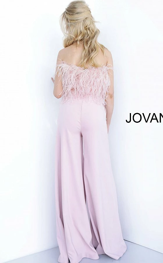 Jumpsuits & Rompers Jovani 1542 Long Wide Leg Prom Pageant Jumpsuit Ostrich Feather Jump Suit 9 Jumpsuits & Rompers Jovani 1542 Long Wide Leg Prom Pageant Jumpsuit Ostrich Feather Jump Suit