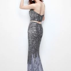 In Stock Primavera Couture 1595 Size 12 Two Piece Beaded Sequin Prom Dress Formal Evening Gown