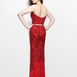 In Stock Primavera Couture 1595 Size 12 Two Piece Beaded Sequin Prom Dress Formal Evening Gown