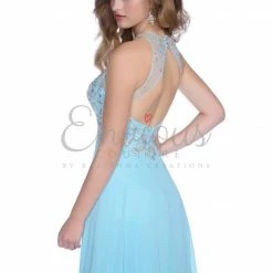 In Stock Envious Couture 16022 Size 0 Aqua Prom Dress Pageant Gown
