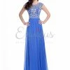 In Stock Envious Couture 16050 Royal Blue Size 00, 2, 6 Prom Dress Evening Gown Cap Sleeve Ballgown Dresses