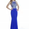 In Stock Envious Couture 16051 Size 0, 4, 14 Royal Blue Prom Dress Pageant Gown Long Train Sheer