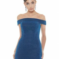 In Stock Mermaid Dresses Ashley Lauren 1606 Size 10 Long Metallic Mermaid Prom Dress Of The Shoulder Pageant Gown