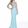 In Stock CLEARANCE Envious Couture 16135 Size 00 Prom Dress Pageant Gown Long Sheer Jersey