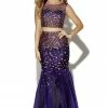 In Stock Jolene 16190 Size 10 Long Two Piece Sequin Mermaid Prom Dress High Neck