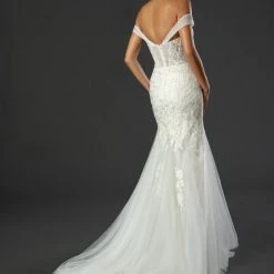 In Stock Mermaid Dresses Stella Couture 22509 Size 4 Bridal Off The Shoulder Mermaid Wedding Dress Shimmer Lace