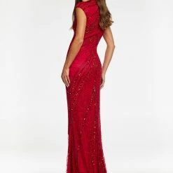 Ashleylauren Ashley Lauren 1624 High Neckline Beaded Fitted Prom Dress Sequins Evening Gown Sequin Dresses