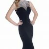In Stock Envious Couture 16272 Size 4, 8 Black Embellished Jersey Prom Dress Formal