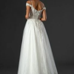 In Stock Stella Couture 21038 Size 6 Long Lace A Line Formal Dress Bridal Prom Pageant Sheer Corset Ballgown Dresses