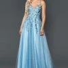 Ballgown Dresses Stella Couture 21036 Long Shimmer Tulle Lave V Neck Dress Formal Gown