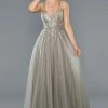 Stella Couture 19030 A Line Prom Dress Backless V Neck Ballgown Formal Gown