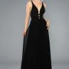 Stella Couture 18148 A Line Formal Dress Prom Evening Gown Embellished Waistline