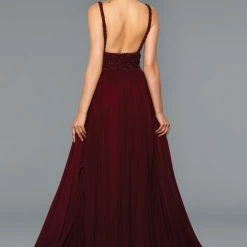 Stella Couture 18148 A Line Formal Dress Prom Evening Gown Embellished Waistline