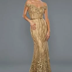 Stella Couture 19060 Long Off The Shoulder Formal Evening Dress Mother Gown