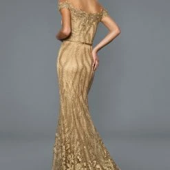 Stella Couture 19060 Long Off The Shoulder Formal Evening Dress Mother Gown