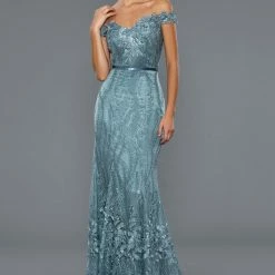 Stella Couture 19060 Long Off The Shoulder Formal Evening Dress Mother Gown