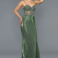 Stella Couture 20066 Lace Sheer Bodice Shimmer Prom Dress Formal Pageant Gown