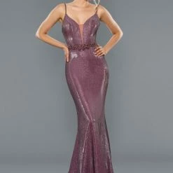 Stella Couture 20142 Long Fitted Backless Shimmer Prom Dress Formal Gown Backless Dresses
