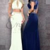 In Stock Envious Couture 17290 Size 4, 8 Two Piece Fitted Prom Dress Pockets Slit Jersey Mermaid Dresses