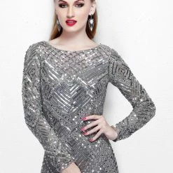 In Stock Primavera Couture 1737 Size 18, 24 Long Sleeve Beaded Formal Evening Dress 13 In Stock Primavera Couture 1737 Size 18, 24 Long Sleeve Beaded Formal Evening Dress
