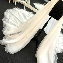 Ashleylauren Ashley Lauren 1739 Long Organza Overskirt Wire Hem Pageant Prom Layer Ivory 35 Ashleylauren Ashley Lauren 1739 Long Organza Overskirt Wire Hem Pageant Prom Layer Ivory