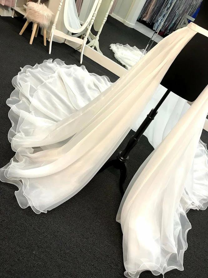 Ashleylauren Ashley Lauren 1739 Long Organza Overskirt Wire Hem Pageant Prom Layer Ivory 14 Ashleylauren Ashley Lauren 1739 Long Organza Overskirt Wire Hem Pageant Prom Layer Ivory