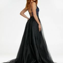 Ashleylauren Ashley Lauren 1740 Long Organza Overskirt Wire Hem Pageant Prom Layers