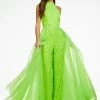 Ashley Lauren 1740 IN STOCK ALL COLORS Long Organza Overskirt Wire Hem Pageant Prom Layers