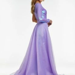 Ashleylauren Ashley Lauren 1740 Long Organza Overskirt Wire Hem Pageant Prom Layers