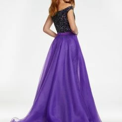 In Stock Ashley Lauren 1740 Ivory Overskirt Size 8 Long Organza Overskirt Wire Hem Pageant Prom Layers