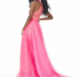 In Stock Ashley Lauren 1740 Size 2, 10 Long Organza Overskirt Wire Hem Pageant Prom Layers