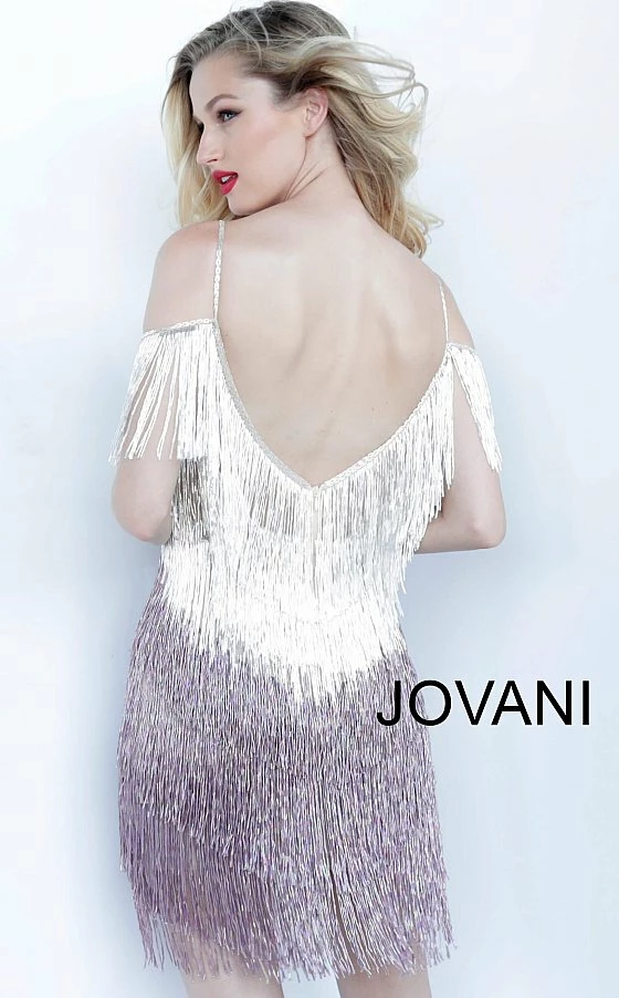 Backless Dresses Jovani 1753 Plunging Neckline Fringe Cocktail Dress Beaded Gown Prom Homecoming 4 Backless Dresses Jovani 1753 Plunging Neckline Fringe Cocktail Dress Beaded Gown Prom Homecoming