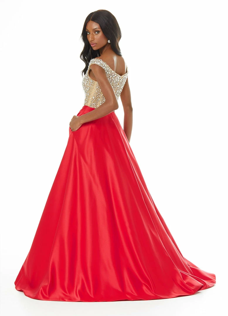 Ashleylauren Ashley Lauren 1792A Crystal And Pearl Pageant Gown With Off The Shoulder Straps 5 Ashleylauren Ashley Lauren 1792A Crystal And Pearl Pageant Gown With Off The Shoulder Straps