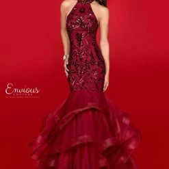 Envious Couture 18034 Sequin Prom Dress High Neckline Mermaid Halter 34 Envious Couture 18034 Sequin Prom Dress High Neckline Mermaid Halter