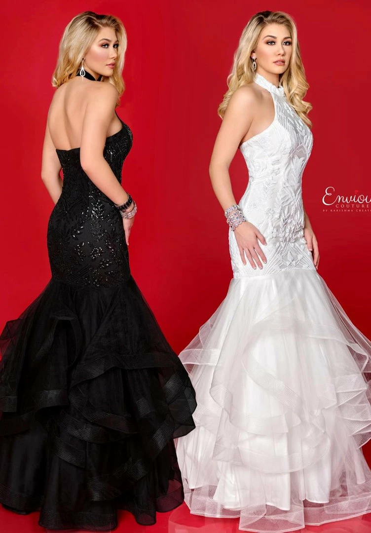 Envious Couture 18034 Sequin Prom Dress High Neckline Mermaid Halter 10 Envious Couture 18034 Sequin Prom Dress High Neckline Mermaid Halter