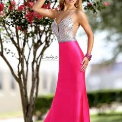 In Stock Envious Couture 18036 Size 6, 10, 12 Mermaid Prom Dress Fuchsia Gown Mermaid Dresses