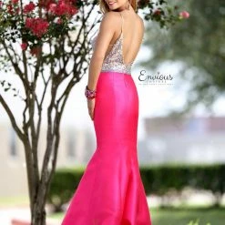 In Stock Envious Couture 18036 Size 6, 10, 12 Mermaid Prom Dress Fuchsia Gown Mermaid Dresses