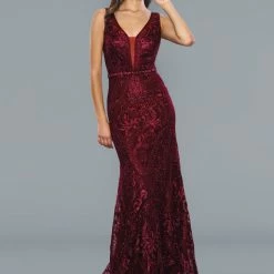 Stella Couture 20032 Long Shimmer Sequin Prom Pageant Dress