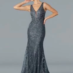 Stella Couture 22352 Long Fitted Shimmer Prom Pageant Dress Mermaid Dresses