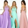 In Stock Envious Couture 18062 Size 10 Aqua Long Chiffon Prom Dress Halter High Neck
