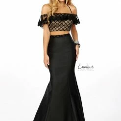 In Stock Envious Couture 18065 Size 12 Two Piece Off The Shoulder Lace Mermaid Prom Dress Mermaid Dresses